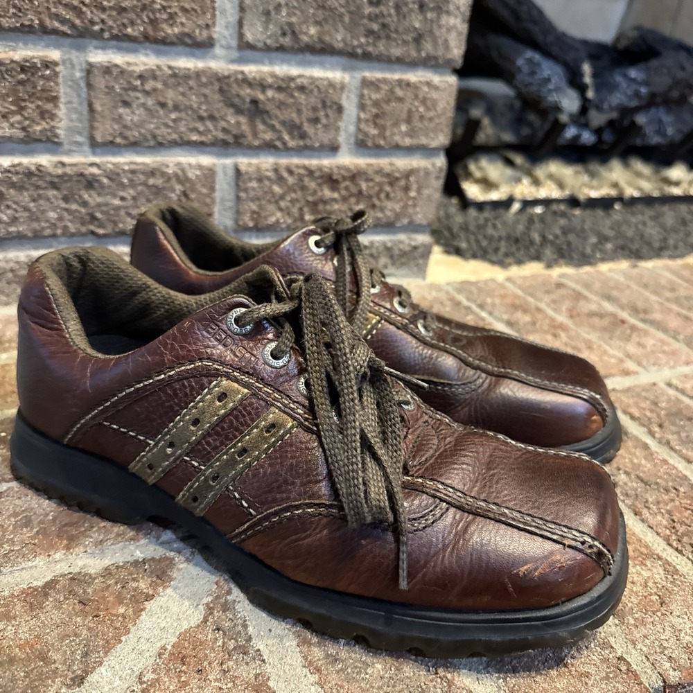 BED STU Next Step Vintage Y2K Mens 9.5 Brown Leather Chunky Lace Up Sneakers